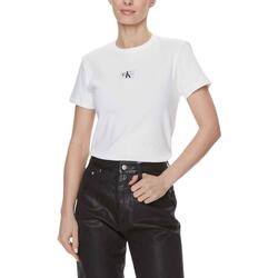 Textiel Dames T-shirts & Polo’s Calvin Klein Jeans  Wit
