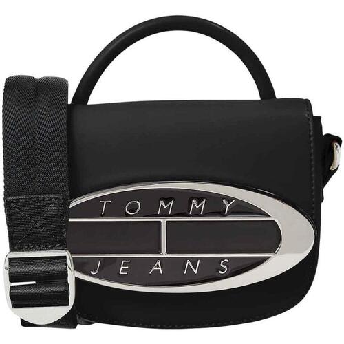 Tassen Dames Handtassen kort hengsel Tommy Jeans  Zwart