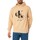 Textiel Heren Sweaters / Sweatshirts Calvin Klein Jeans Pullover-hoodie met gespiegeld logo Beige