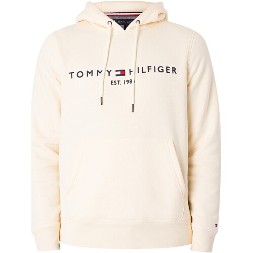 Textiel Heren Sweaters / Sweatshirts Tommy Hilfiger Logo trui met capuchon Beige