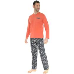 Textiel Heren Pyjama's / nachthemden Christian Cane DONATIEN Oranje