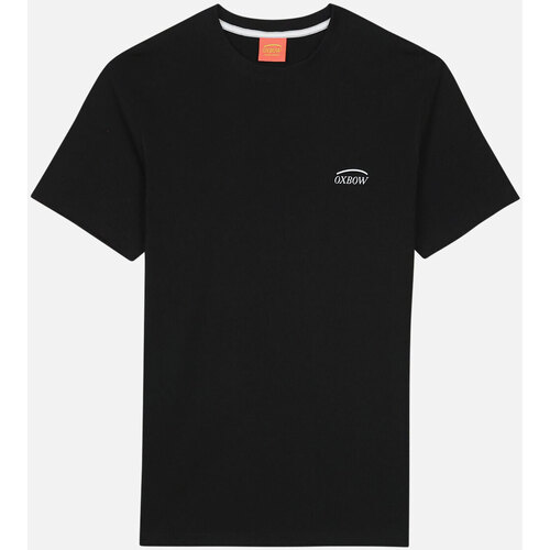 Textiel Heren T-shirts korte mouwen Oxbow Effen logo-T-shirt gedrukt op de borst TERONI Zwart