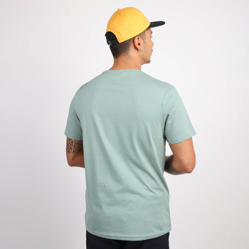 Oxbow Effen T-shirt met V-hals 4flo geborduurd op de borst TIVE Groen