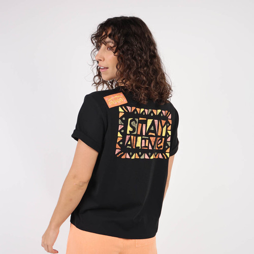 Textiel Dames T-shirts korte mouwen Oxbow Bedrukt t-shirt TOBOB Zwart
