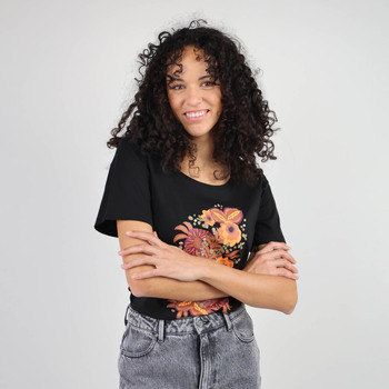 Textiel Dames T-shirts korte mouwen Oxbow Bedrukt t-shirt TRIUMPH Zwart