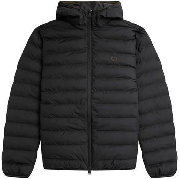 Textiel Heren Jacks / Blazers Fred Perry Fp Hooded Insulated Jacket Zwart