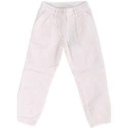 Textiel Meisjes 5 zakken broeken Manila Grace MG2343 Wit