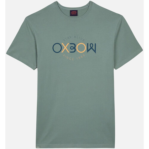 Textiel Heren T-shirts korte mouwen Oxbow Grafisch T-shirt met korte mouwen TEIKI Groen