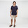 Textiel Heren T-shirts korte mouwen Oxbow Effen T-shirt met V-hals en logo op de borst TIVEGA Blauw