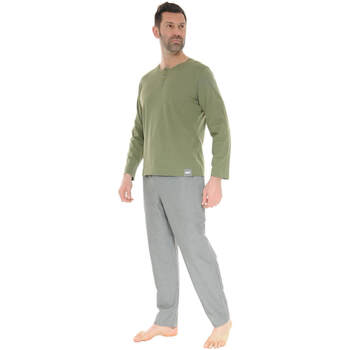Textiel Heren Pyjama's / nachthemden Pilus BASTIAN Groen