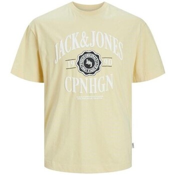 Textiel Heren T-shirts korte mouwen Jack & Jones 12251899 JORLUCCA Geel