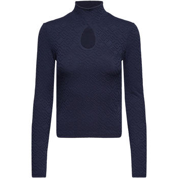 Textiel Dames Sweaters / Sweatshirts Guess Ls Clio Top Blauw