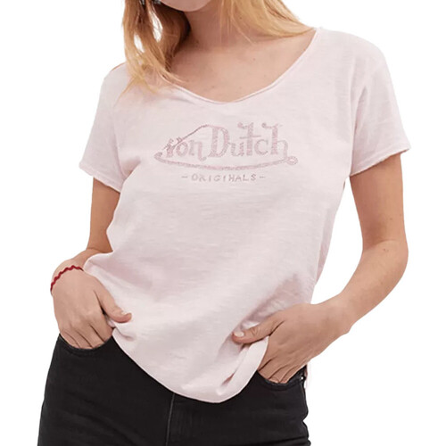 Textiel Dames T-shirts & Polo’s Von Dutch  Roze