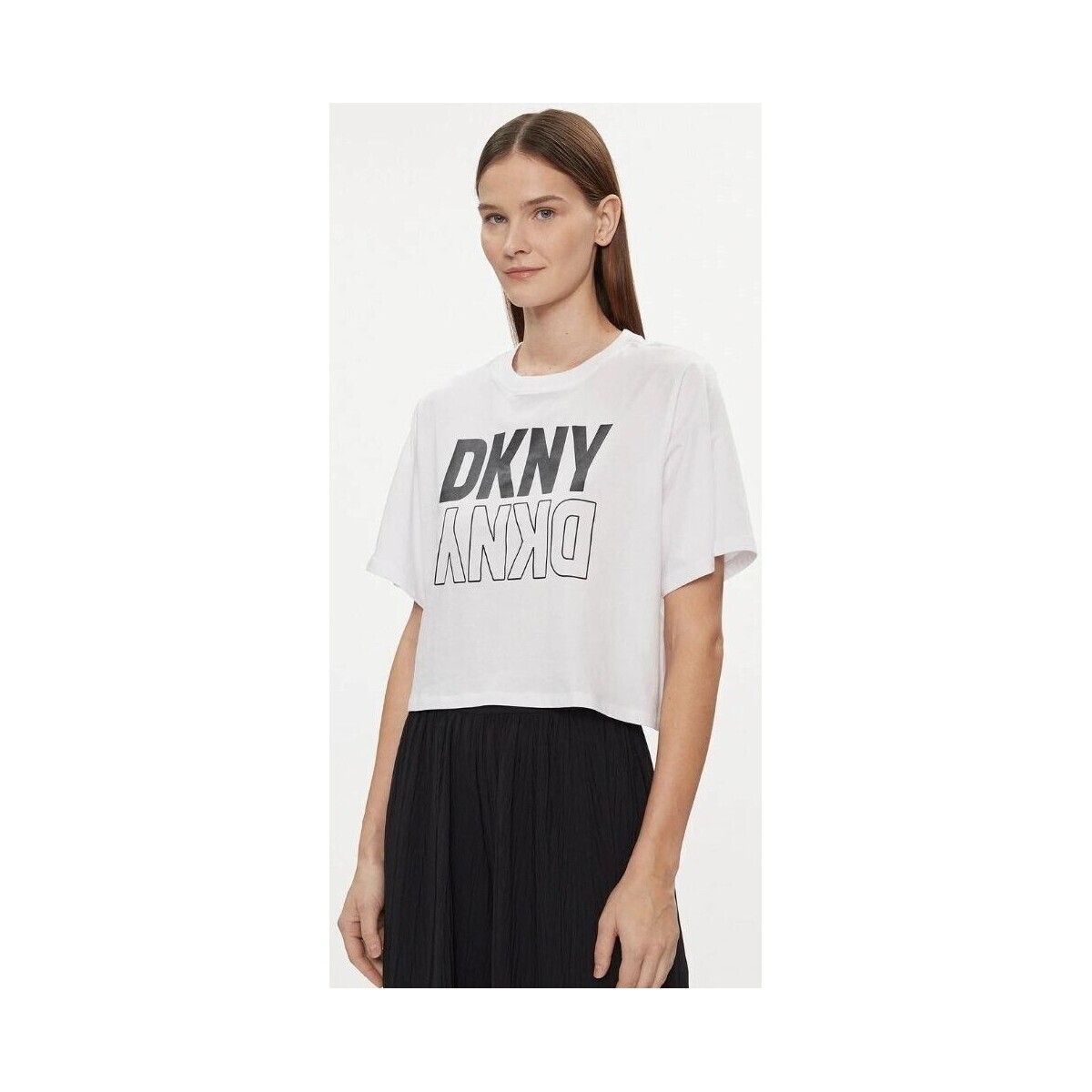 Textiel Dames T-shirts & Polo’s Dkny DP2T8559 Wit