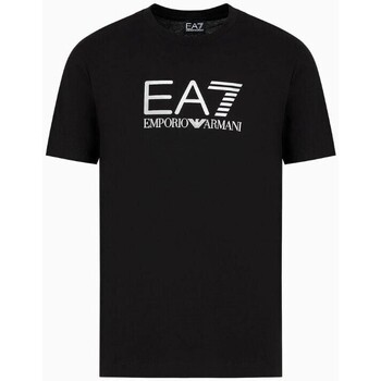 Textiel Heren T-shirts korte mouwen Emporio Armani EA7 3DPT71 PJM9Z Zwart