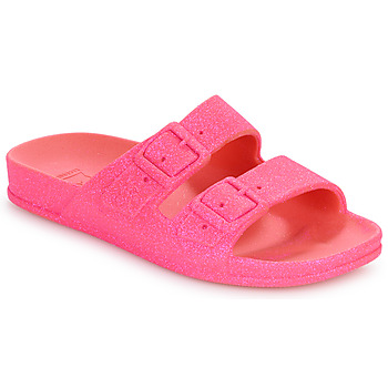 Schoenen Dames Leren slippers Cacatoès NEON FLUO Roze