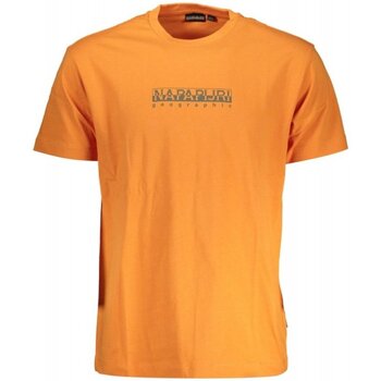 Textiel Heren T-shirts korte mouwen Napapijri NP0A4GDR-S-BOX-SS-3 Oranje