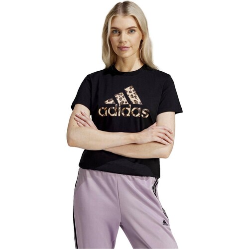 Textiel Dames T-shirts korte mouwen adidas Originals CAMISETA MUJER  ANIMAL GT IT1425 Zwart