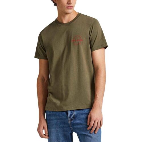 Textiel Heren T-shirts korte mouwen Pepe jeans  Groen