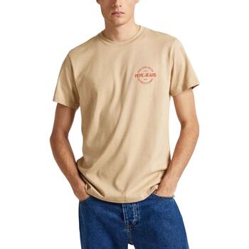 Textiel Heren T-shirts korte mouwen Pepe jeans  Bruin