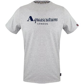 Textiel Heren T-shirts korte mouwen Aquascutum T0032378 Grijs
