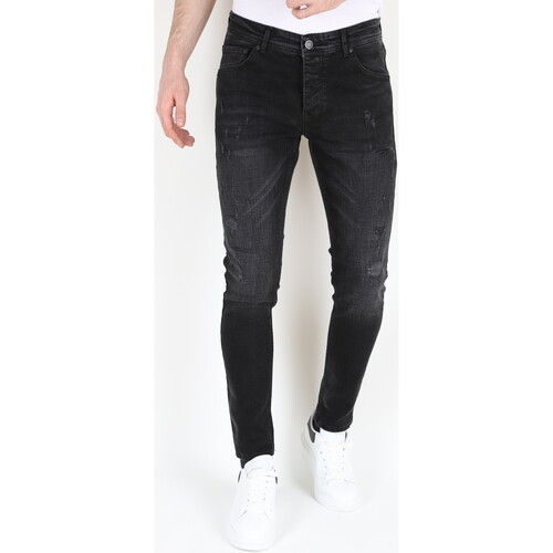 Textiel Heren Skinny jeans Mario Morato Stoashed Slimfit Jeans StretchMM Zwart