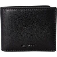 Tassen Heren Portemonnees Gant Lederen tweevoudige portemonnee Zwart