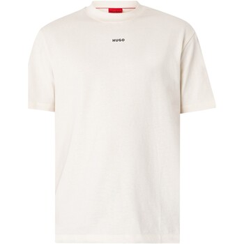 Textiel Heren T-shirts korte mouwen BOSS Dapolino-T-shirt Wit