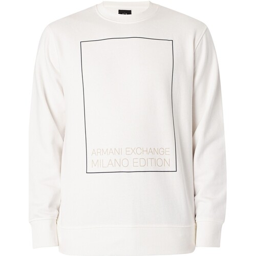 Textiel Heren Sweaters / Sweatshirts EAX Box-logo sweatshirt Wit