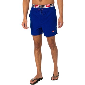 Textiel Heren Zwembroeken/ Zwemshorts Diesel Visper zwemshort met dubbele tailleband Blauw