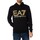 Textiel Heren Sweaters / Sweatshirts Emporio Armani EA7 Grafische neon trui met capuchon Zwart