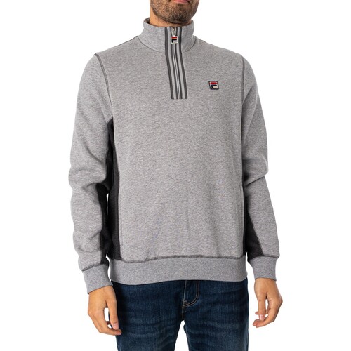 Textiel Heren Sweaters / Sweatshirts Fila Taylor sweatshirt met 1/2 rits Grijs