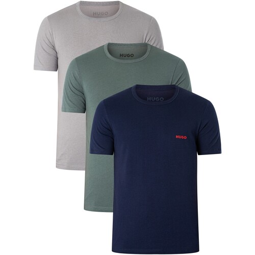 Textiel Heren Pyjama's / nachthemden BOSS Set van 3 lounge-T-shirts Multicolour