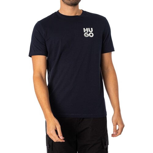 Textiel Heren T-shirts korte mouwen BOSS Detzington241 T-shirt Blauw