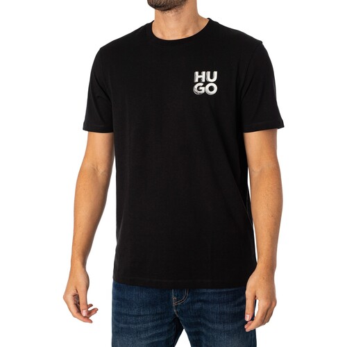 Textiel Heren T-shirts korte mouwen BOSS Detzington241 T-shirt Zwart