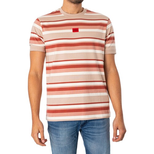 Textiel Heren T-shirts korte mouwen BOSS Diragolino T-shirt Roze