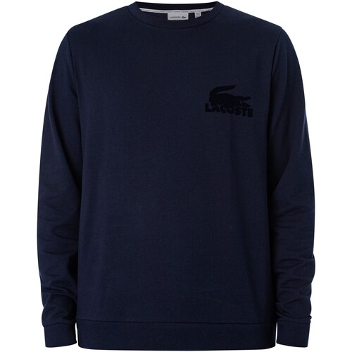 Textiel Heren Pyjama's / nachthemden Lacoste Sweatshirt met lounge-logo Blauw