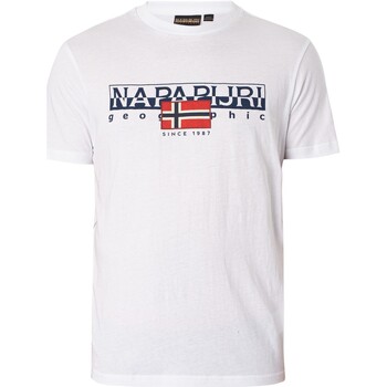 Textiel Heren T-shirts korte mouwen Napapijri Aylmer-T-shirt Wit