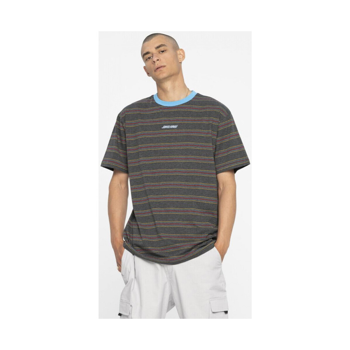 Textiel Heren T-shirts & Polo’s Santa Cruz Classic strip stripe t-shirt Zwart
