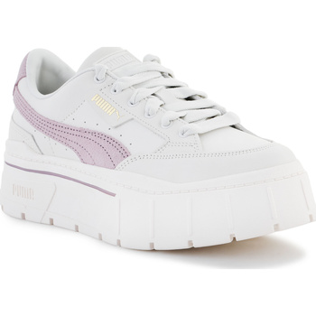 Schoenen Dames Lage sneakers Puma Mayze Stack Premium Whisper White Lilac 384421-01 Wit