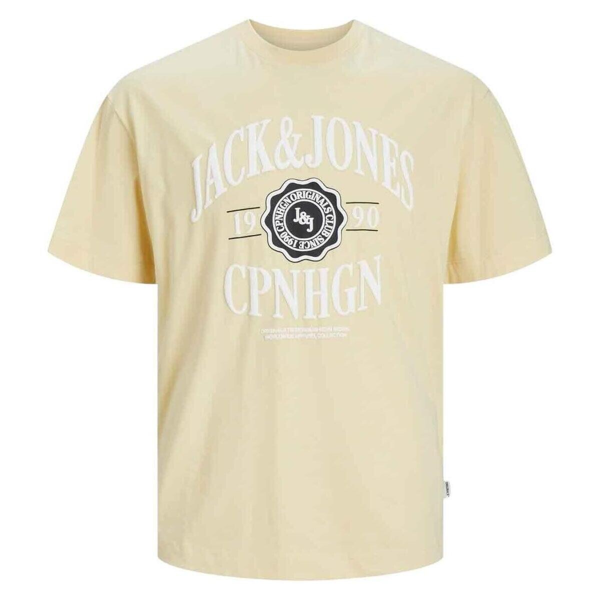 Textiel Heren T-shirts korte mouwen Jack & Jones  Geel