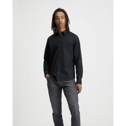 Textiel Heren Overhemden lange mouwen Calvin Klein Jeans J30J324614 Zwart