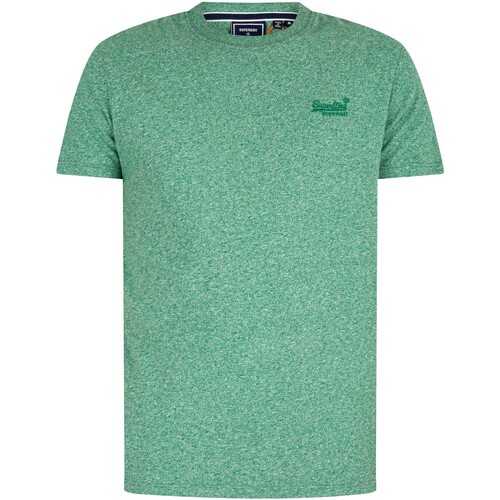 Textiel Heren T-shirts korte mouwen Superdry Vintage logo geborduurd T-shirt Groen