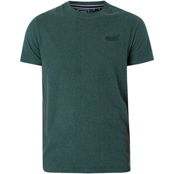 Textiel Heren T-shirts korte mouwen Superdry Vintage logo geborduurd T-shirt Groen