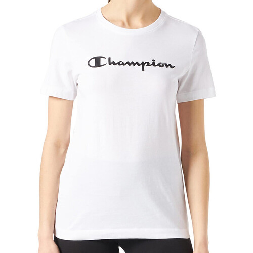 Textiel Dames T-shirts korte mouwen Champion  Wit