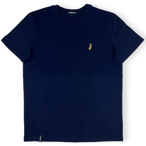 Textiel Heren T-shirts & Polo’s Organic Monkey T-Shirt Flip Phone - Navy Blauw