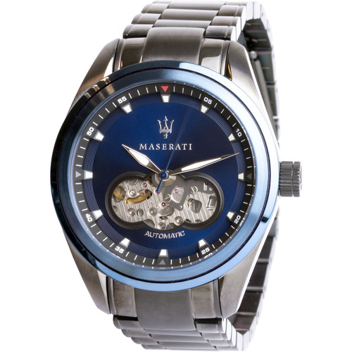 Horloges & Sieraden Heren Horloges Maserati Traguardo Automatic Open Heart Grijs