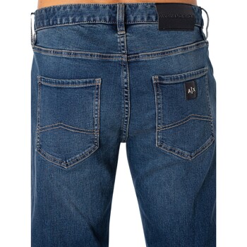 EAX Slanke jeans met 5 zakken Blauw