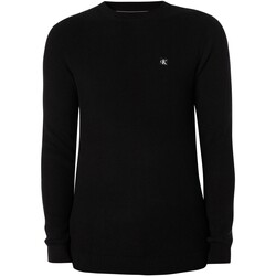 Textiel Heren Sweaters / Sweatshirts Calvin Klein Jeans Sweatshirt met geborduurde badge Zwart
