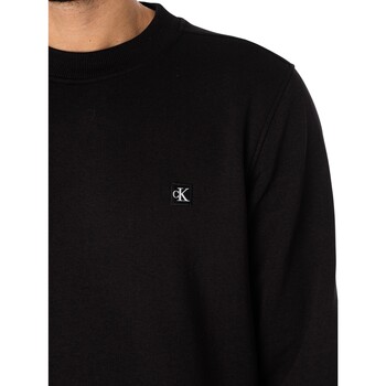 Calvin Klein Jeans Geborduurd sweatshirt met badge op de borst Zwart